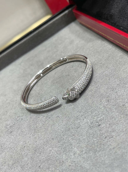 [Marins]PANTHERE FULL DIAMOND OPEN BRACELET