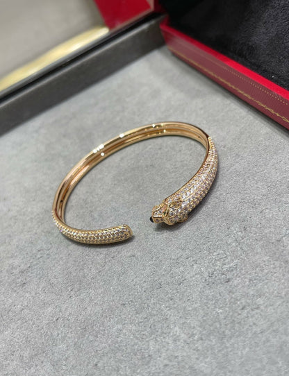 [Marins]PANTHERE FULL DIAMOND OPEN BRACELET
