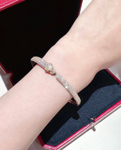 [Marins]PANTHERE FULL DIAMOND OPEN BRACELET