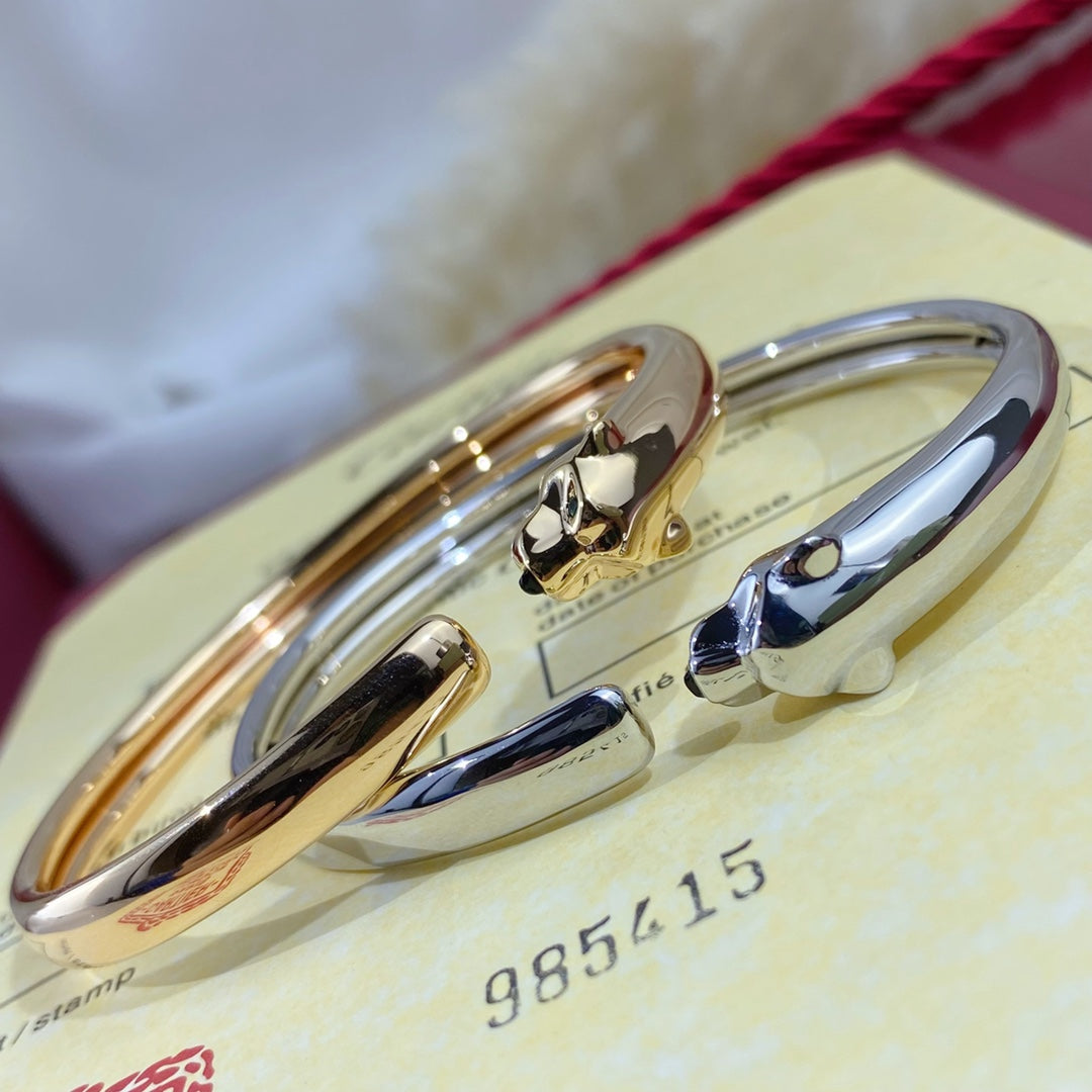 [Marins]PANTHERE SILVER OPEN BRACELET