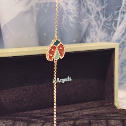 [Marins]LUCKY SPRING 1 MOTIF PINK GOLD BRACELET