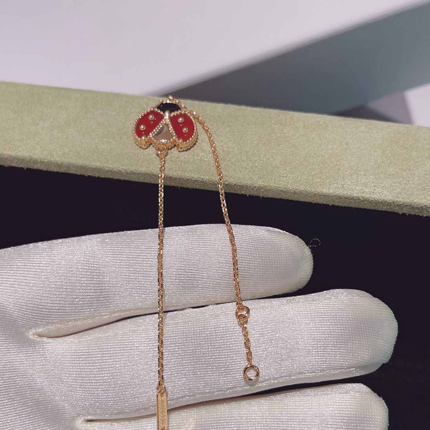 [Marins]LUCKY SPRING 1 MOTIF PINK GOLD BRACELET