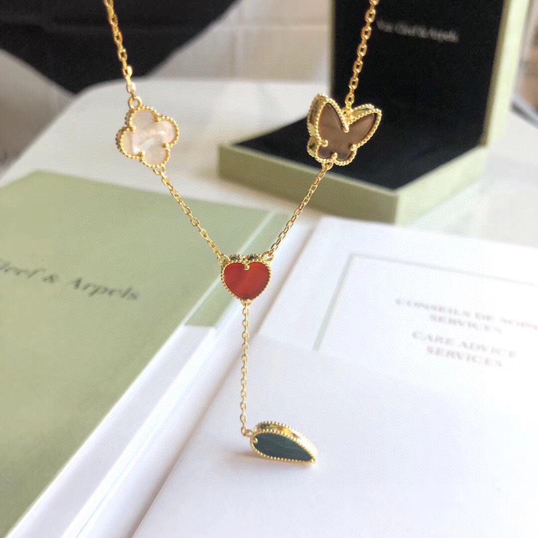 [Marins]LUCKY SPRING 4 MOTIFS Marins GOLD NECKLACE