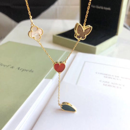 [Marins]LUCKY SPRING 4 MOTIFS Marins GOLD NECKLACE