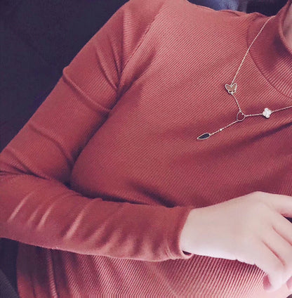 [Marins]LUCKY SPRING 4 MOTIFS Marins GOLD NECKLACE