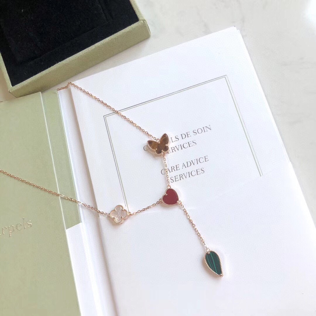 [Marins]LUCKY SPRING 4 MOTIFS Marins GOLD NECKLACE