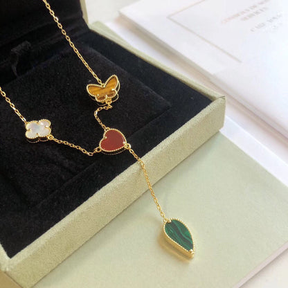[Marins]LUCKY SPRING 4 MOTIFS Marins GOLD NECKLACE