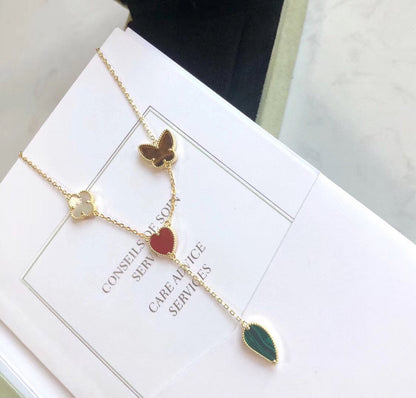 [Marins]LUCKY SPRING 4 MOTIFS Marins GOLD NECKLACE