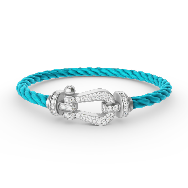 [Marins]FORCE LARGE HORSESHOE FULL DIAMOND BRACELET SILVER