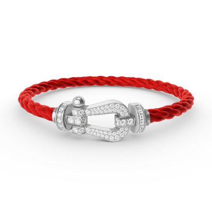 [Marins]FORCE LARGE HORSESHOE FULL DIAMOND BRACELET SILVER