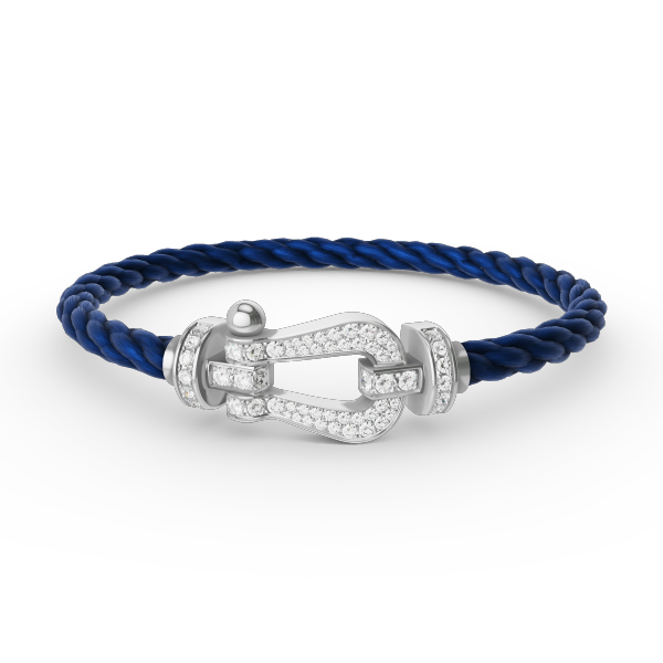 [Marins]FORCE LARGE HORSESHOE FULL DIAMOND BRACELET SILVER