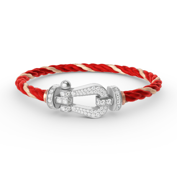 [Marins]FORCE LARGE HORSESHOE FULL DIAMOND BRACELET SILVER