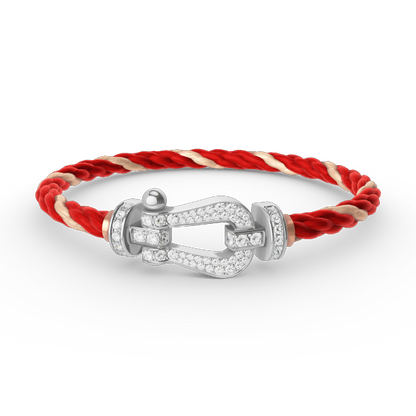 [Marins]FORCE LARGE HORSESHOE FULL DIAMOND BRACELET SILVER