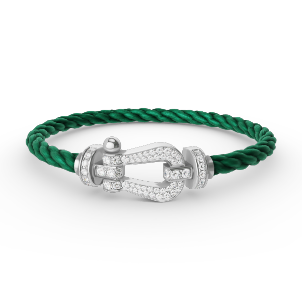 [Marins]FORCE LARGE HORSESHOE FULL DIAMOND BRACELET SILVER