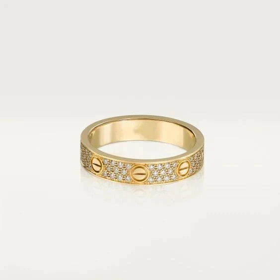 [Marins]LOVE RING 3.6MM DIAMOND PAVED