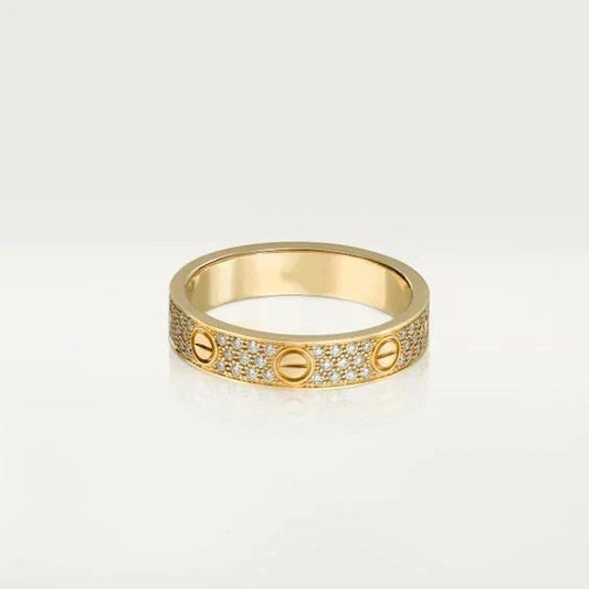 [Marins]LOVE RING 3.6MM DIAMOND PAVED