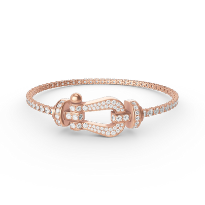 [Marins]FORCE  LARGE HORSESHOE FULL DIAMOND TENNIS BRACELET