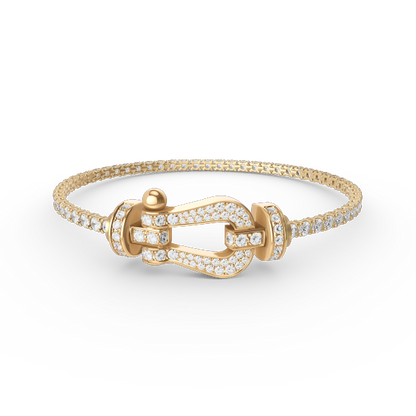 [Marins]FORCE  LARGE HORSESHOE FULL DIAMOND TENNIS BRACELET